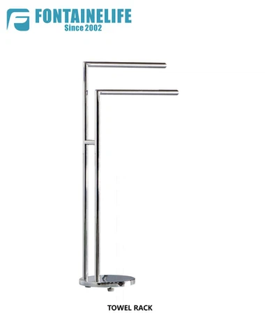 Medeninasto stojalo za brisače z dvema rokama