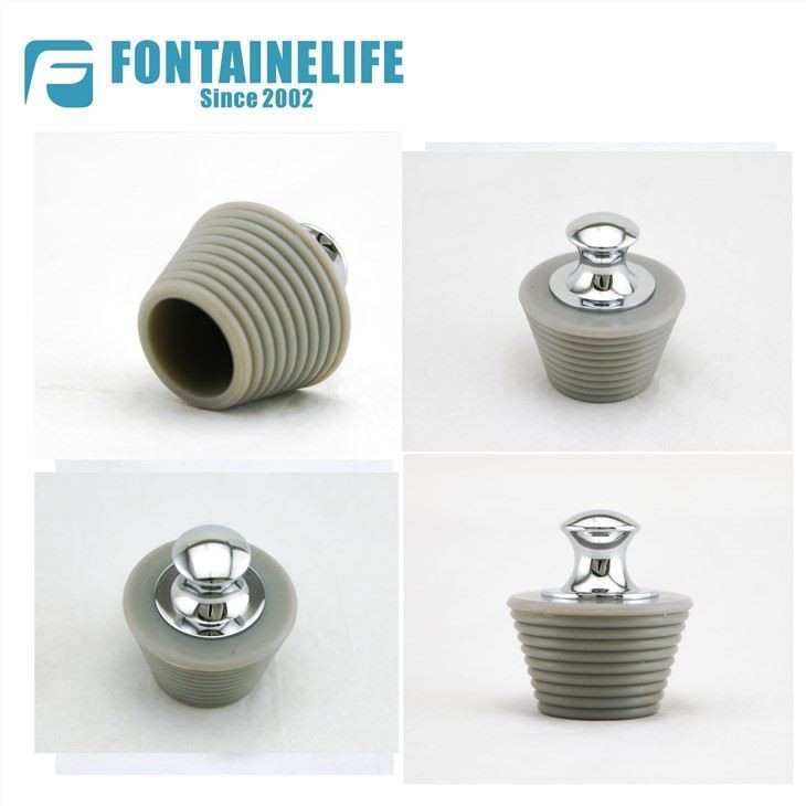 Čep za umivalnik z medeninastim ročajem